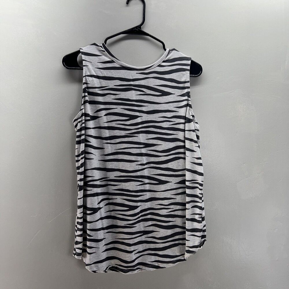 24/7 Maurices Top Women’s Plus Size 0 Zebra Stripes Sleeveless
